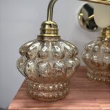 Set of 2 gold wall lights