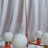 Lustre 5 feux 1970 opaline