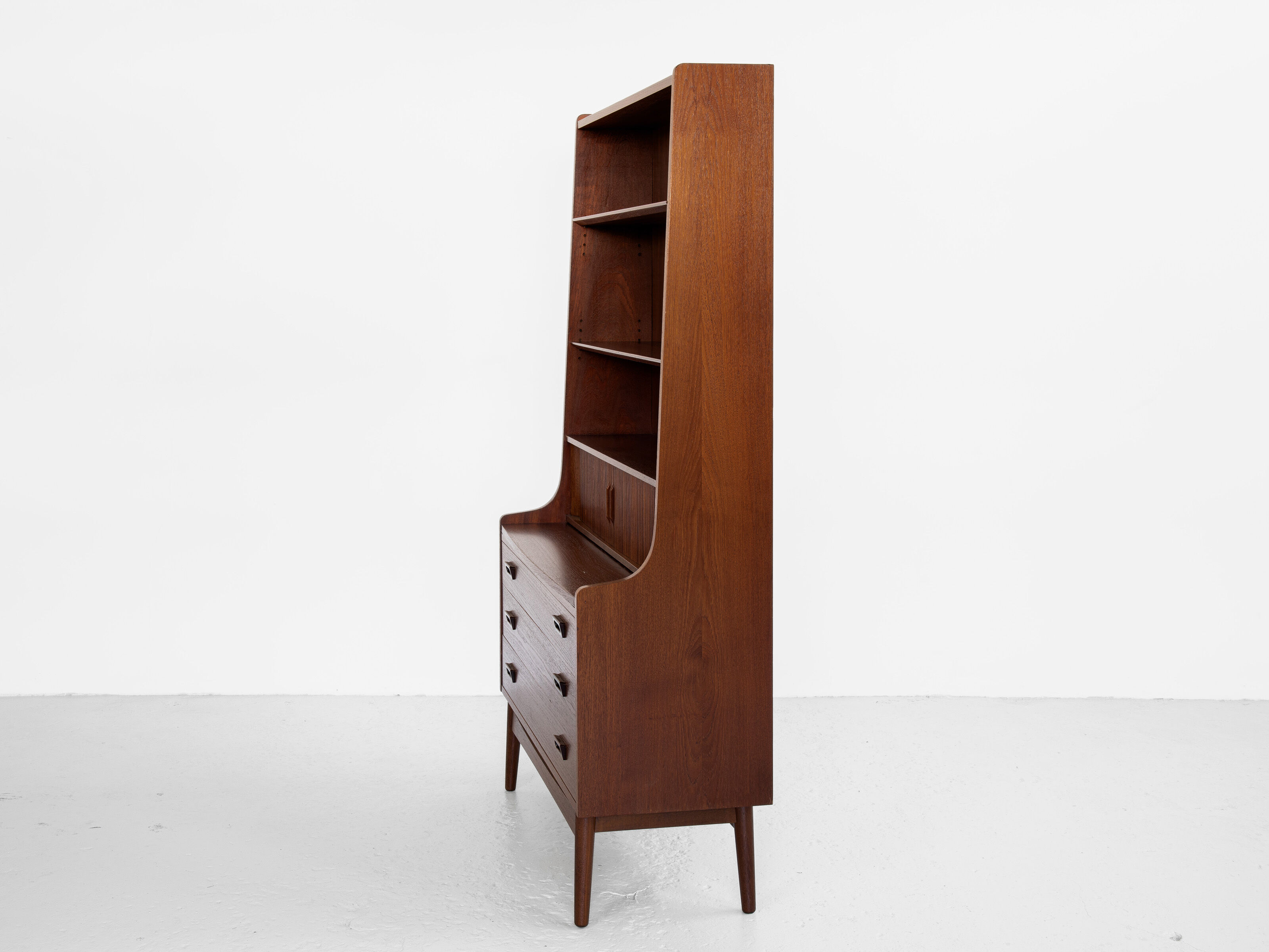 Midcentury Danish secretaire book shelf in teak by Nexø 1960s