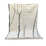 Berber carpet abstract patterns black 175x240 cm