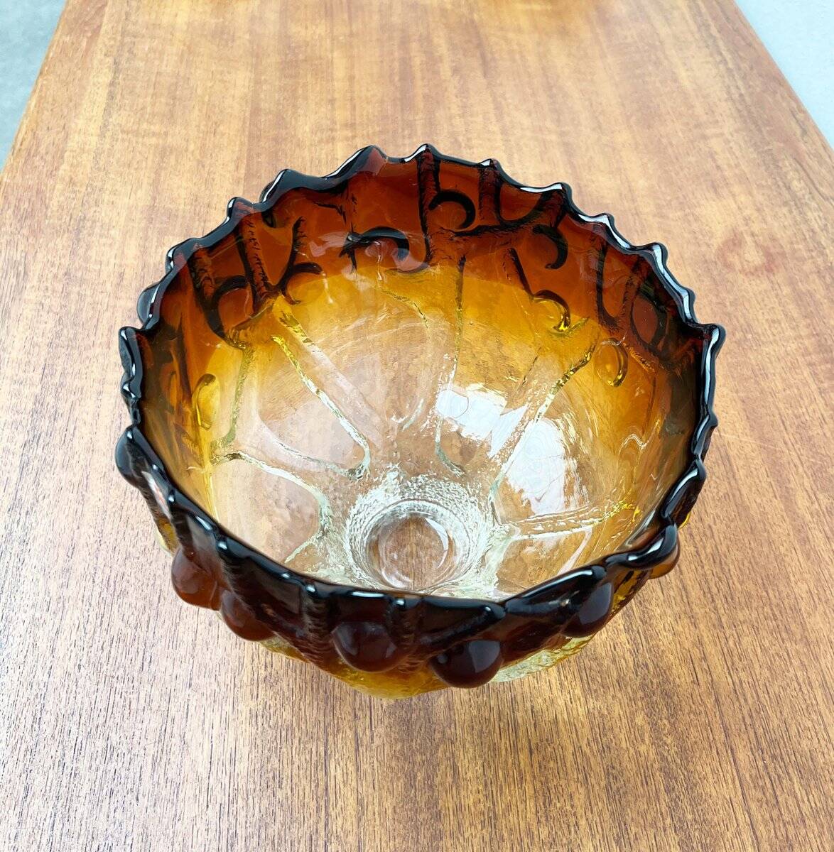 Mid-Century Modern Art Glass Tree Bowl by Kai Blomqvist for Kumela, Finland, 1960s