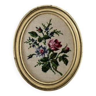 Floral canvas medallion