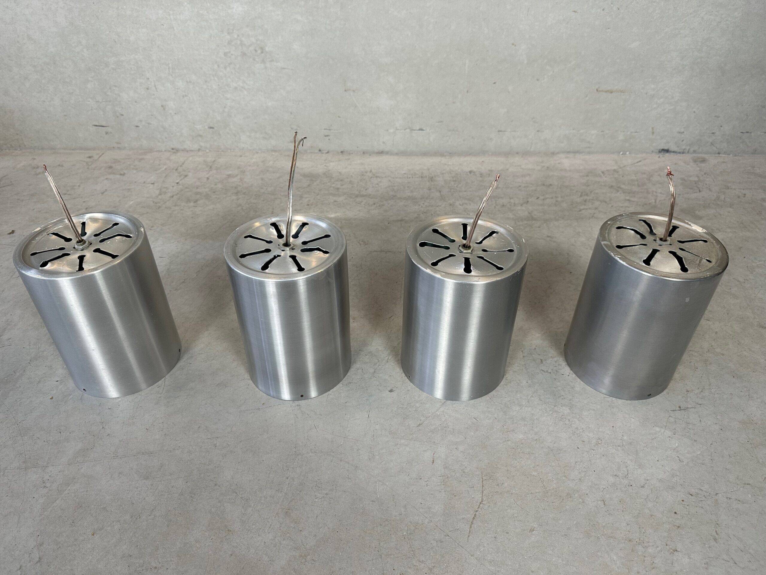 4x vintage RAAK cylinder light metal – ceiling lamps