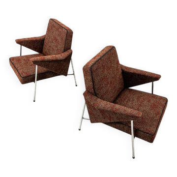 Chaises en métal vintage "Bat" Pologne, années 1960, ensemble de 2