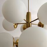 Vintage Sputnik Chandelier with 10 Globes, 1970s