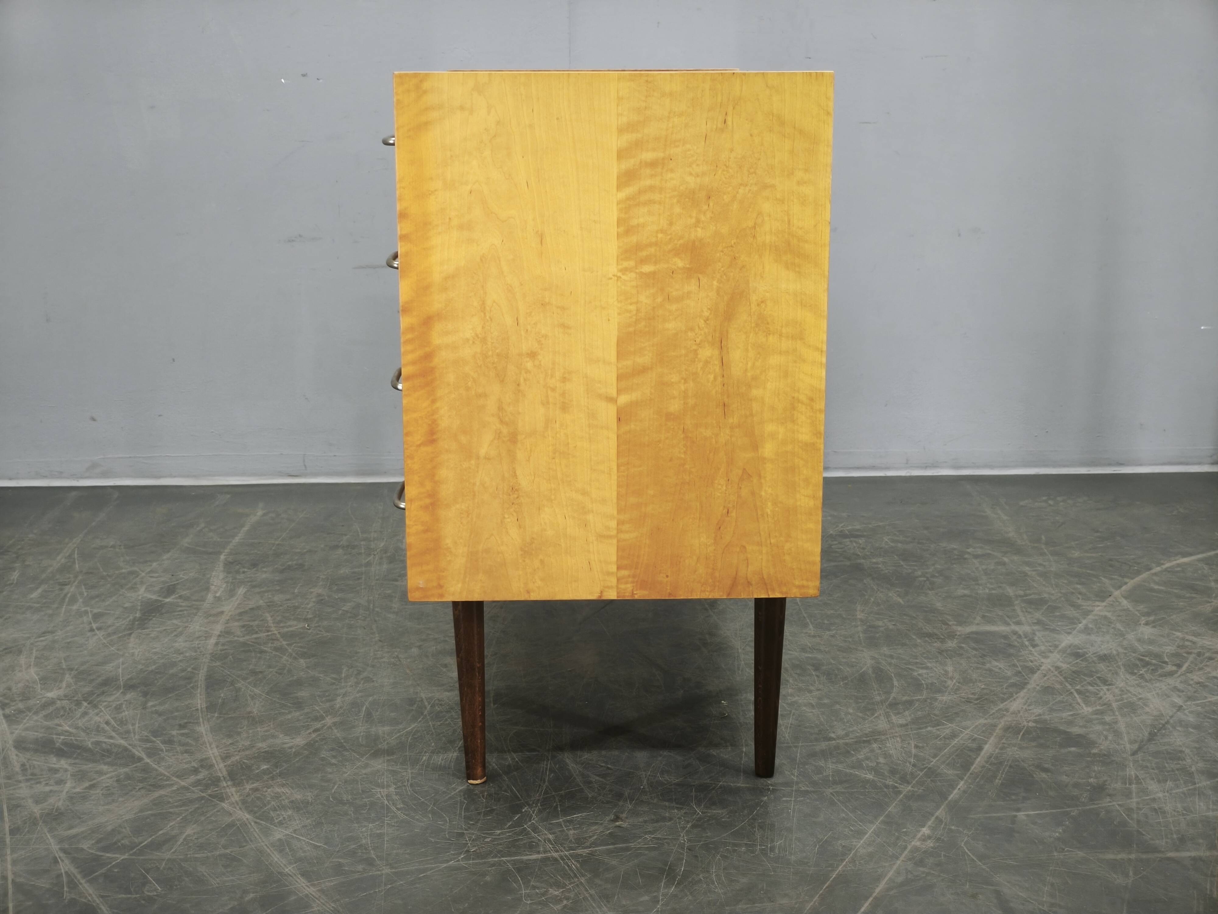 1970s UP Zavody Czech Mid Century Vanity Chest With Mirror