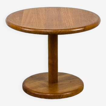 Round Vintage Teak Side Table, 1970s