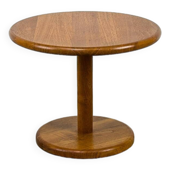 Table d'Appoint Ronde Vintage en Teck, 1970s