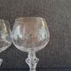 2 crystal wine glasses from Bayel, 20th century