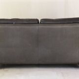 Coronado Brown Leather Sofa, Afra & Tobia Scarpa for B&B Italia
