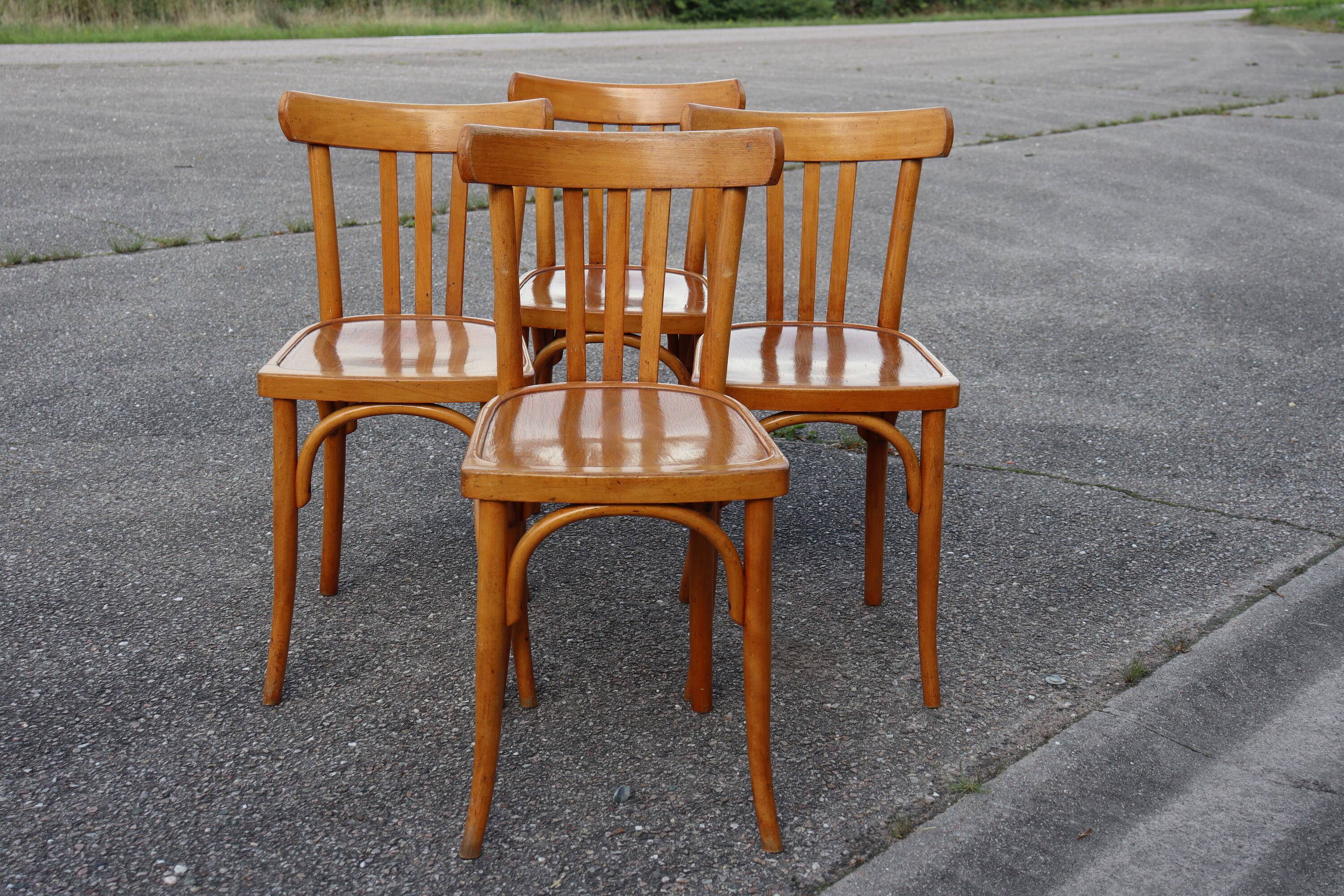 Set of 4 Baumann bistro chairs