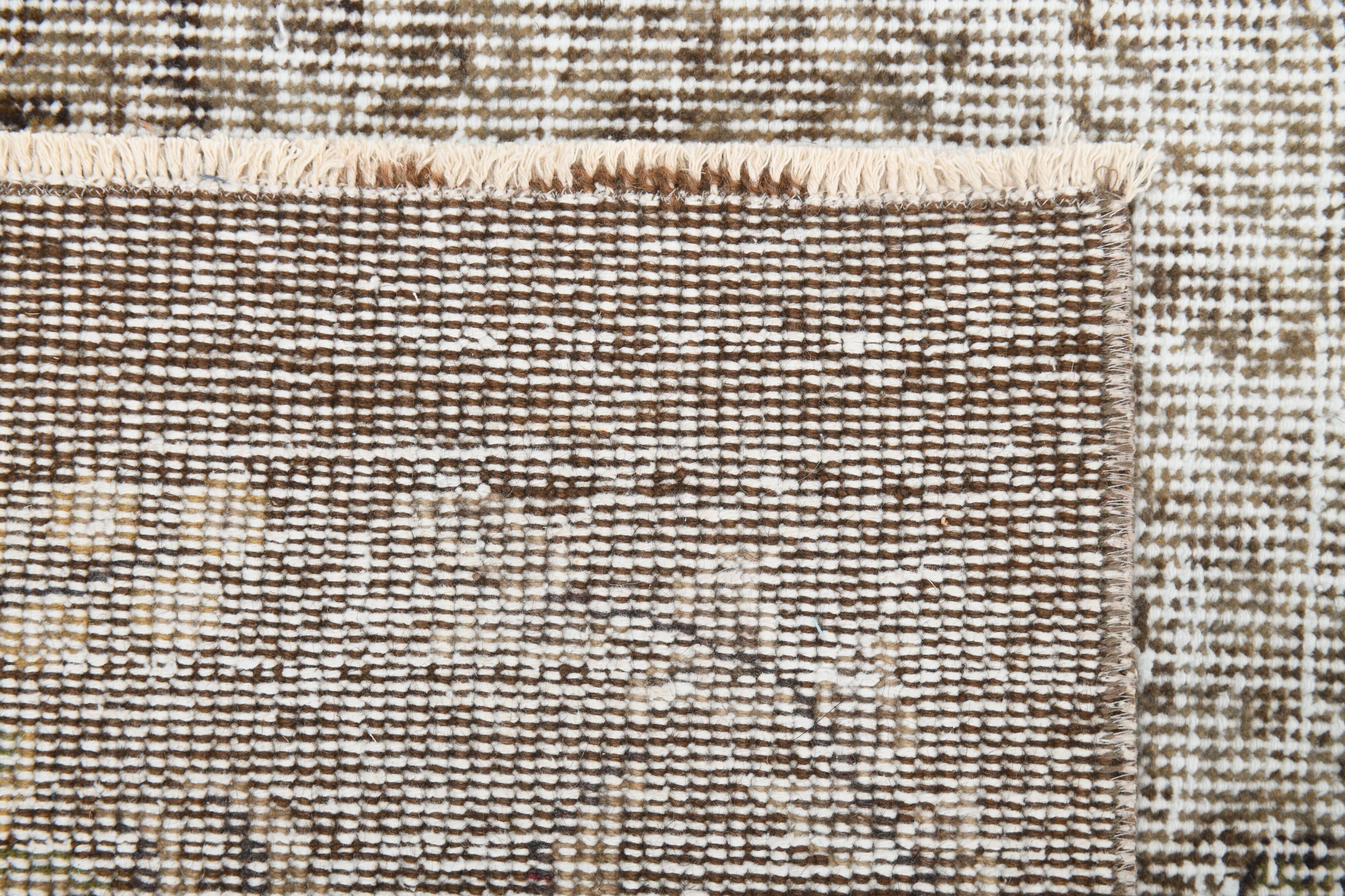 178x295Cm Persian Area Rug, Turkish Antique Rug, Faded Brown Vintage Rug