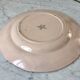 Round dish digoin sarreguemines model pink flowers years 30-40