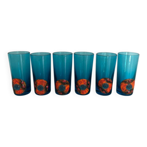 six verres soufflés