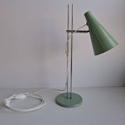Josef Hůrka for Lidokov Midcentury Modern Table Lamp in Green Metal