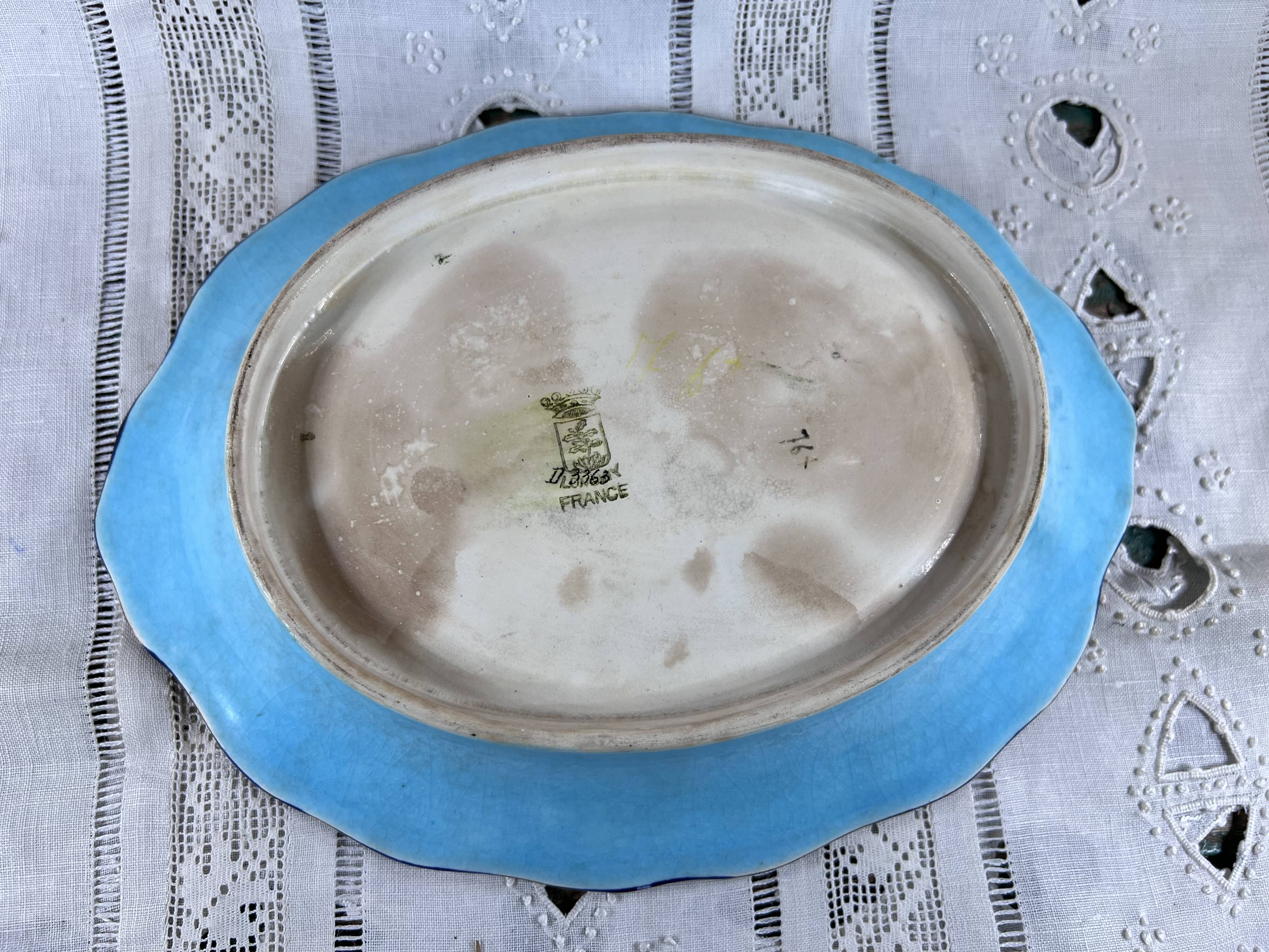 Decorative bowl in Longwy enamels