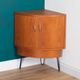 Retro Teak 1960s G Plan Fresco Corner Unit Bar Drinks Cabinet On Hairpin Legs