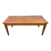 Solid oak dining farmhouse table with 1 extension 1990