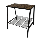 selette side table in ceramic and metal, 1950