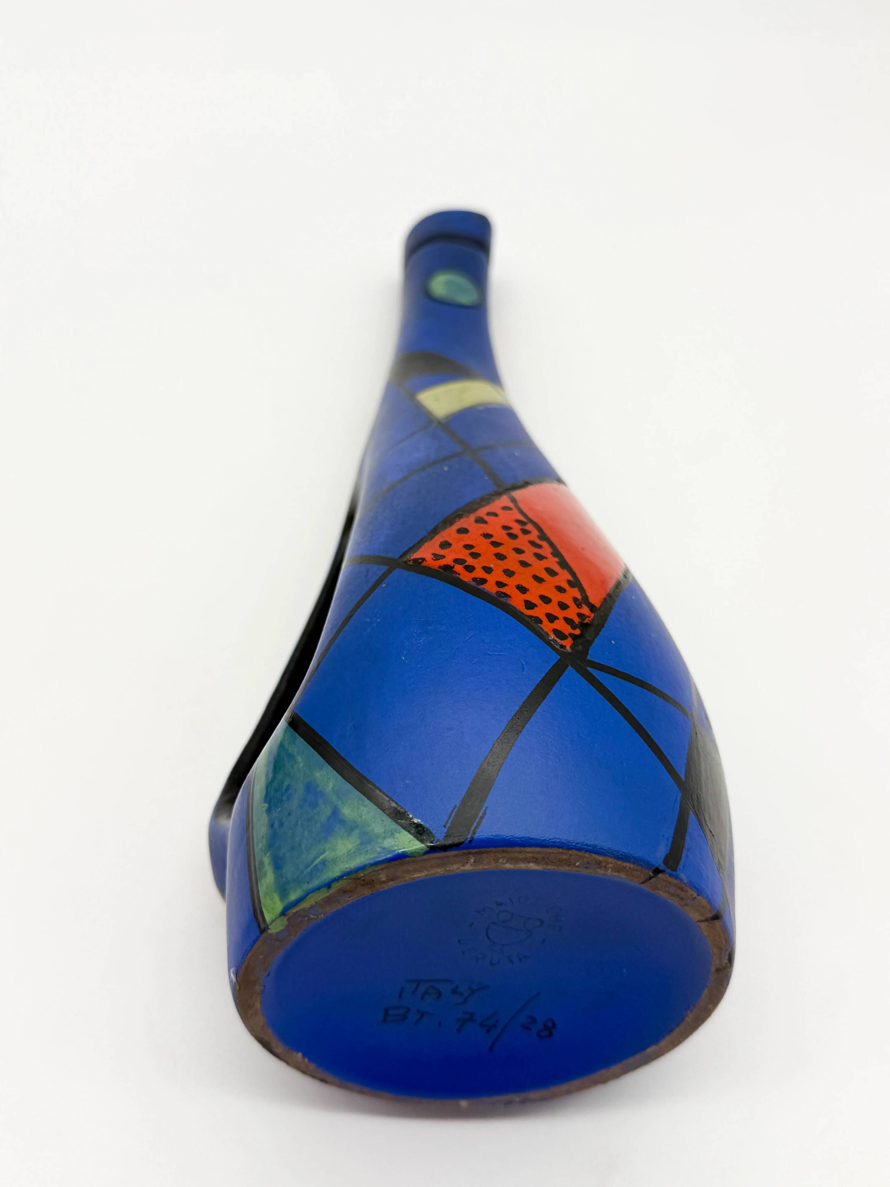 Vase / jug in ceramic "Maiolica Deruta", Italy, 1960s