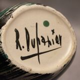 Ceramic pitcher signed Robert Dupanier, 1970s, in the style of Vallauris