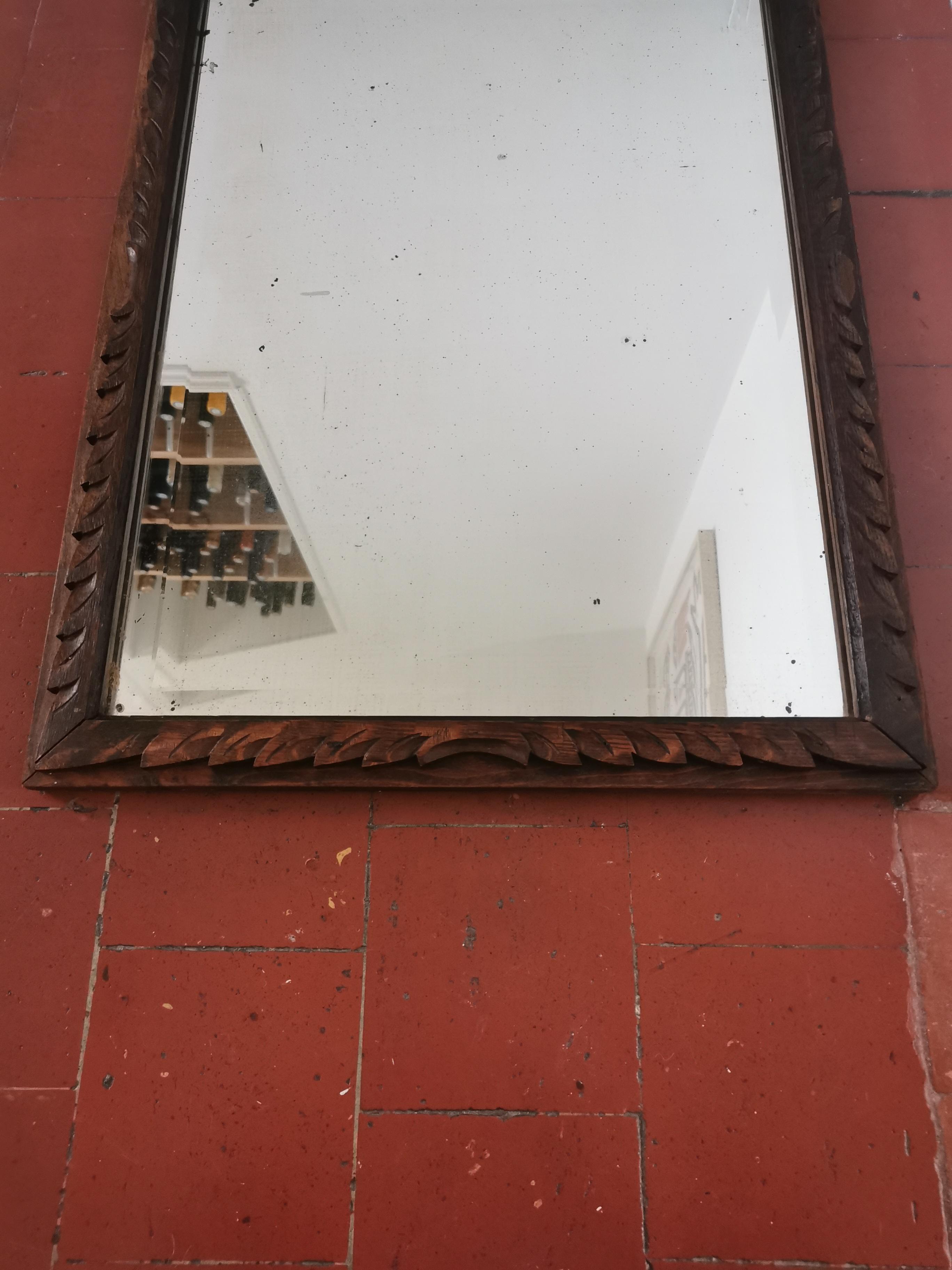 Wooden mirror 74 x 55 cm