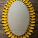 Miroir tulipe en métal doré ovale décoration campagne