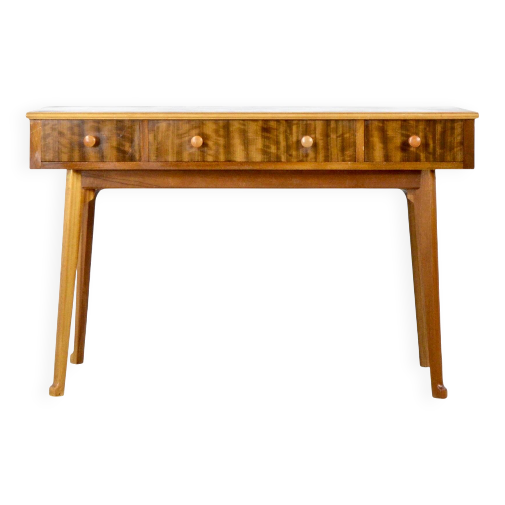 Midcentury Walnut Console Table / Desk By Morris Of Glasgow. Vintage