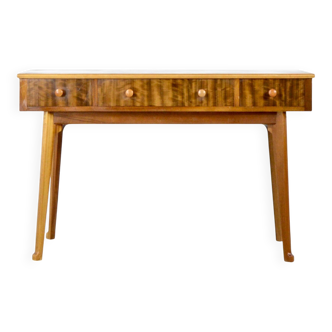 Midcentury Walnut Console Table / Desk By Morris Of Glasgow. Vintage