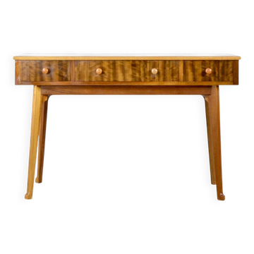 Midcentury Walnut Console Table / Desk By Morris Of Glasgow. Vintage