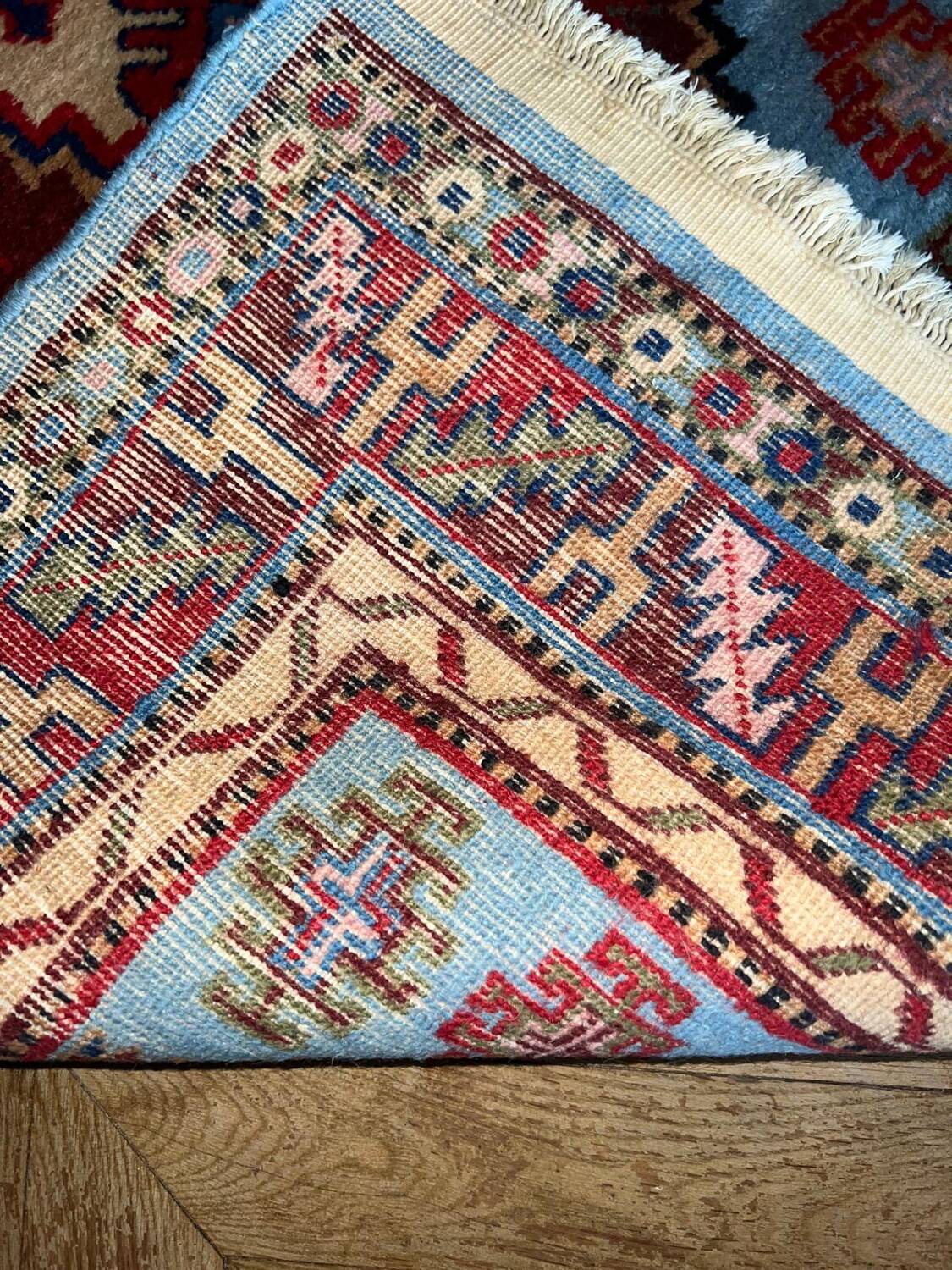 Handmade Samarkand wool rug, circa 1970 Khotan