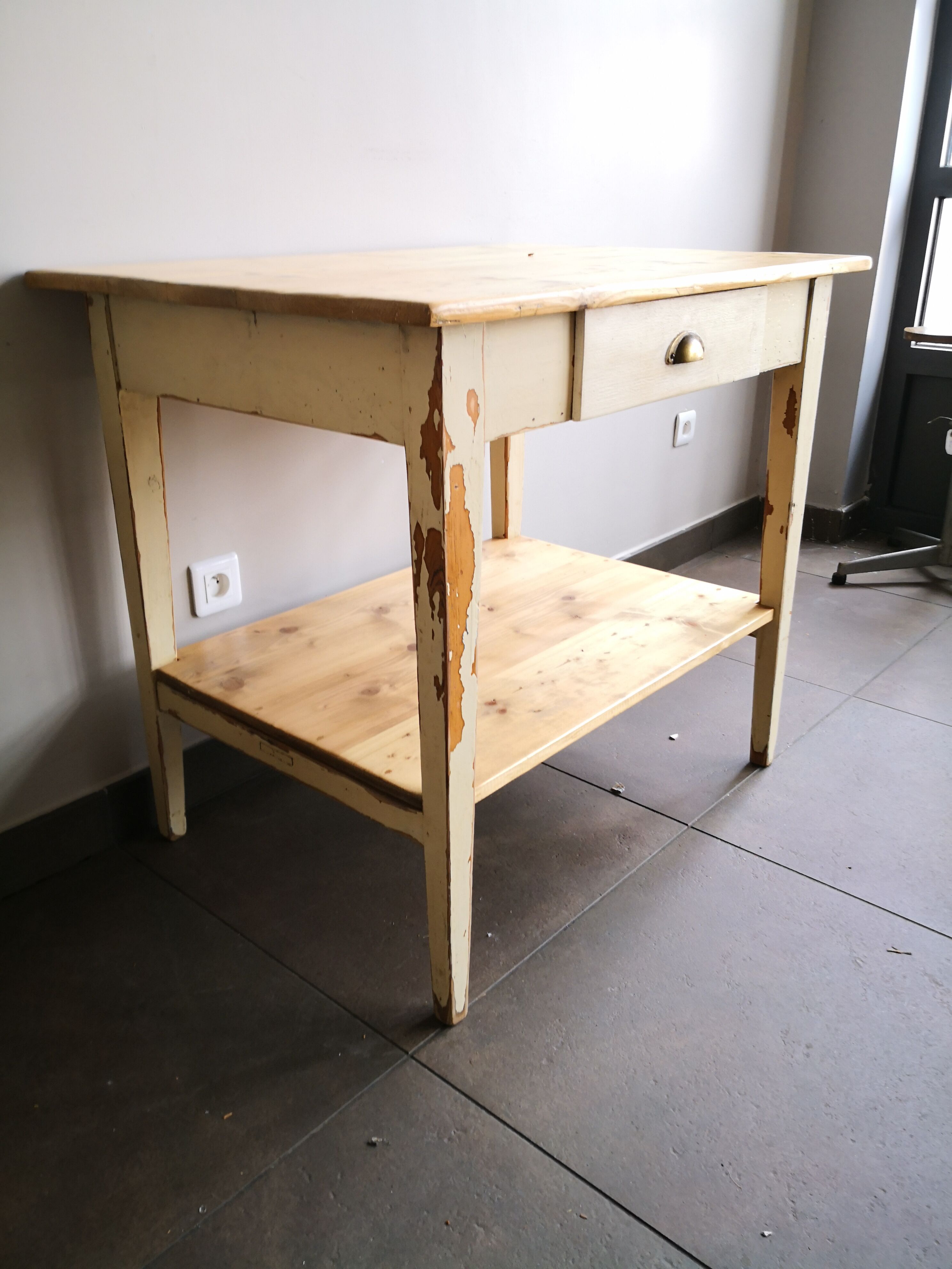 Vintage wooden desk table
