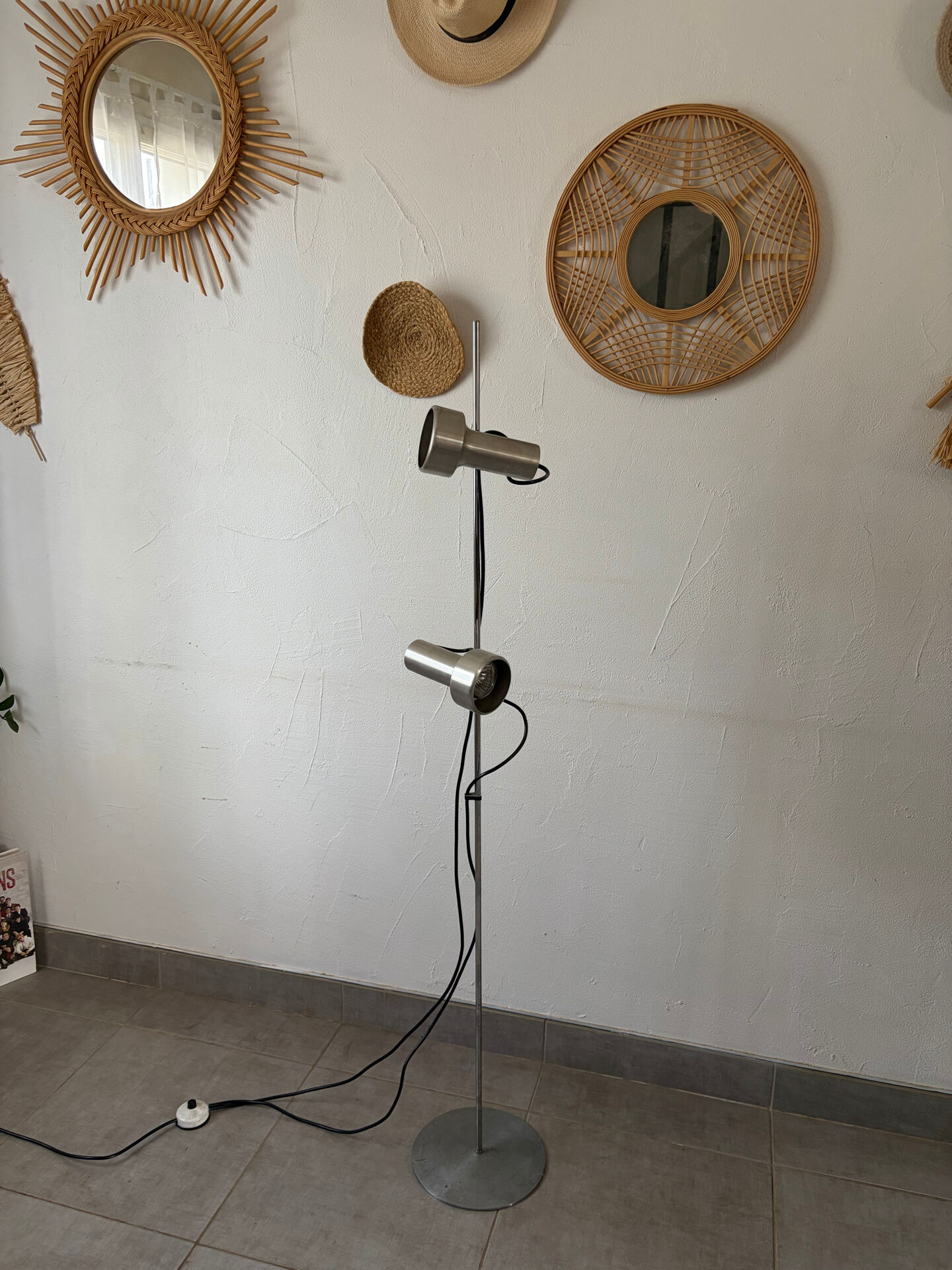 Vintage chrome floor lamp