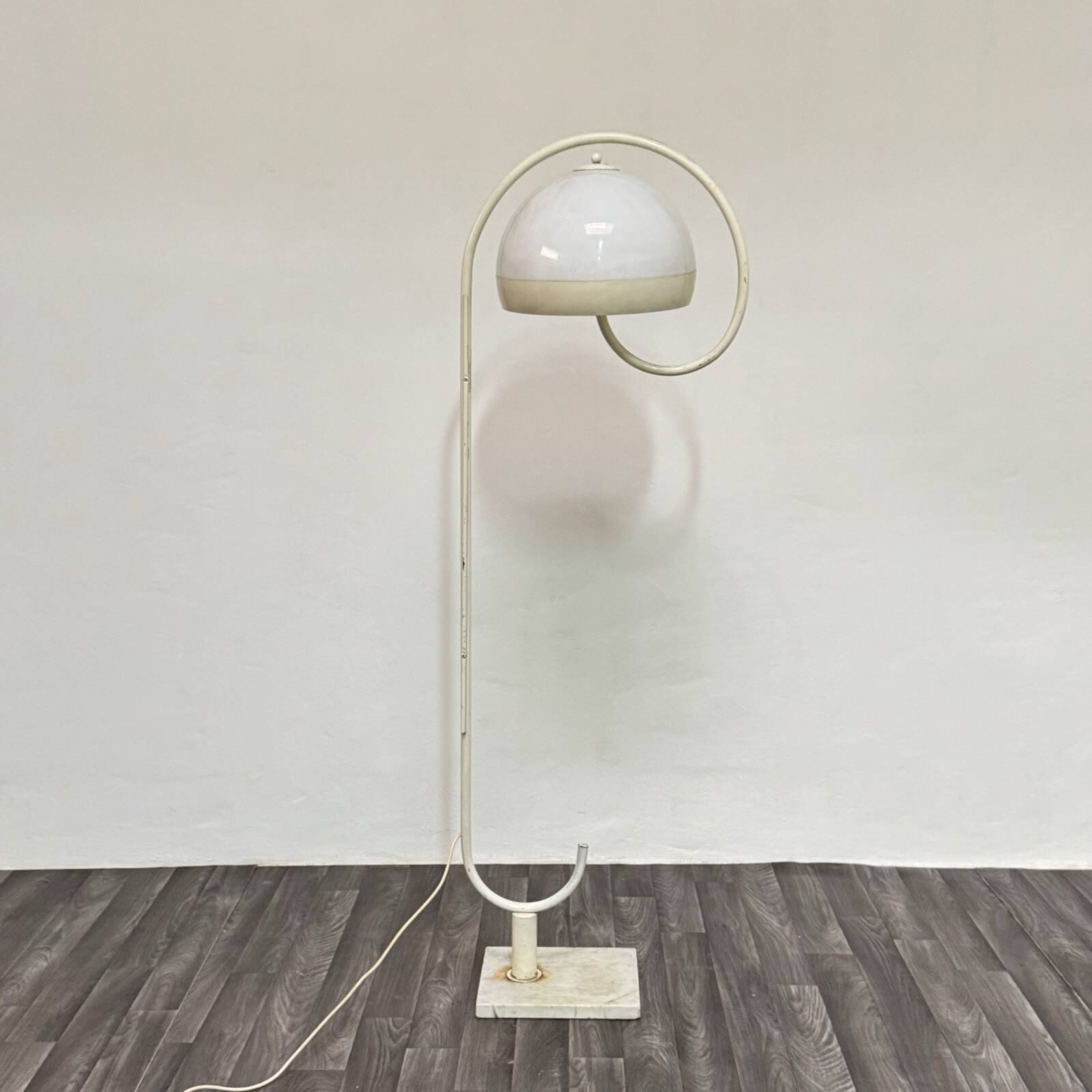 Harvey Guzzini floor lamp Space Age with marble base 1970s design
