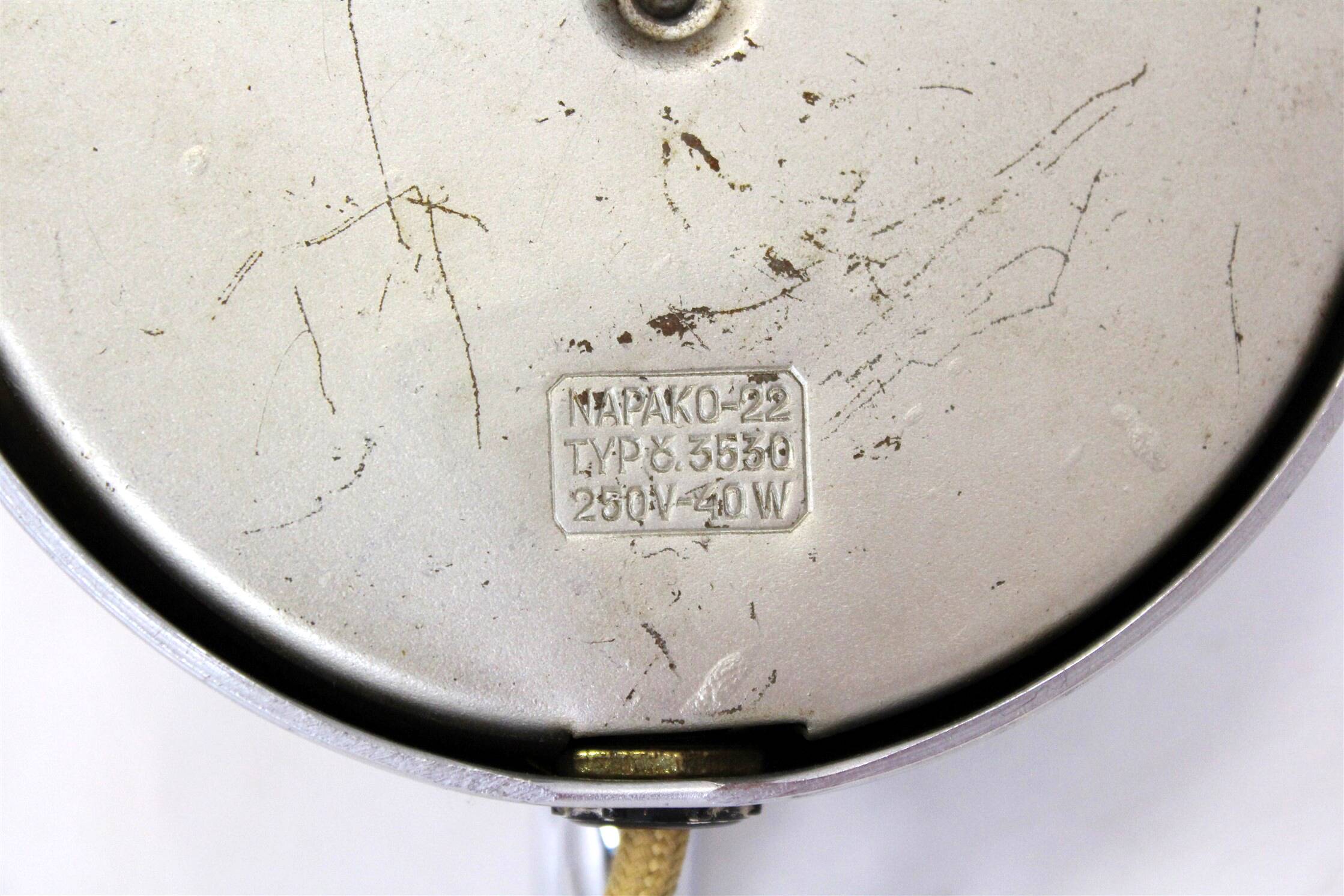 Bauhaus Style Chrome Bedside Table Lamps from Napako, Czechoslovakia, 1930s