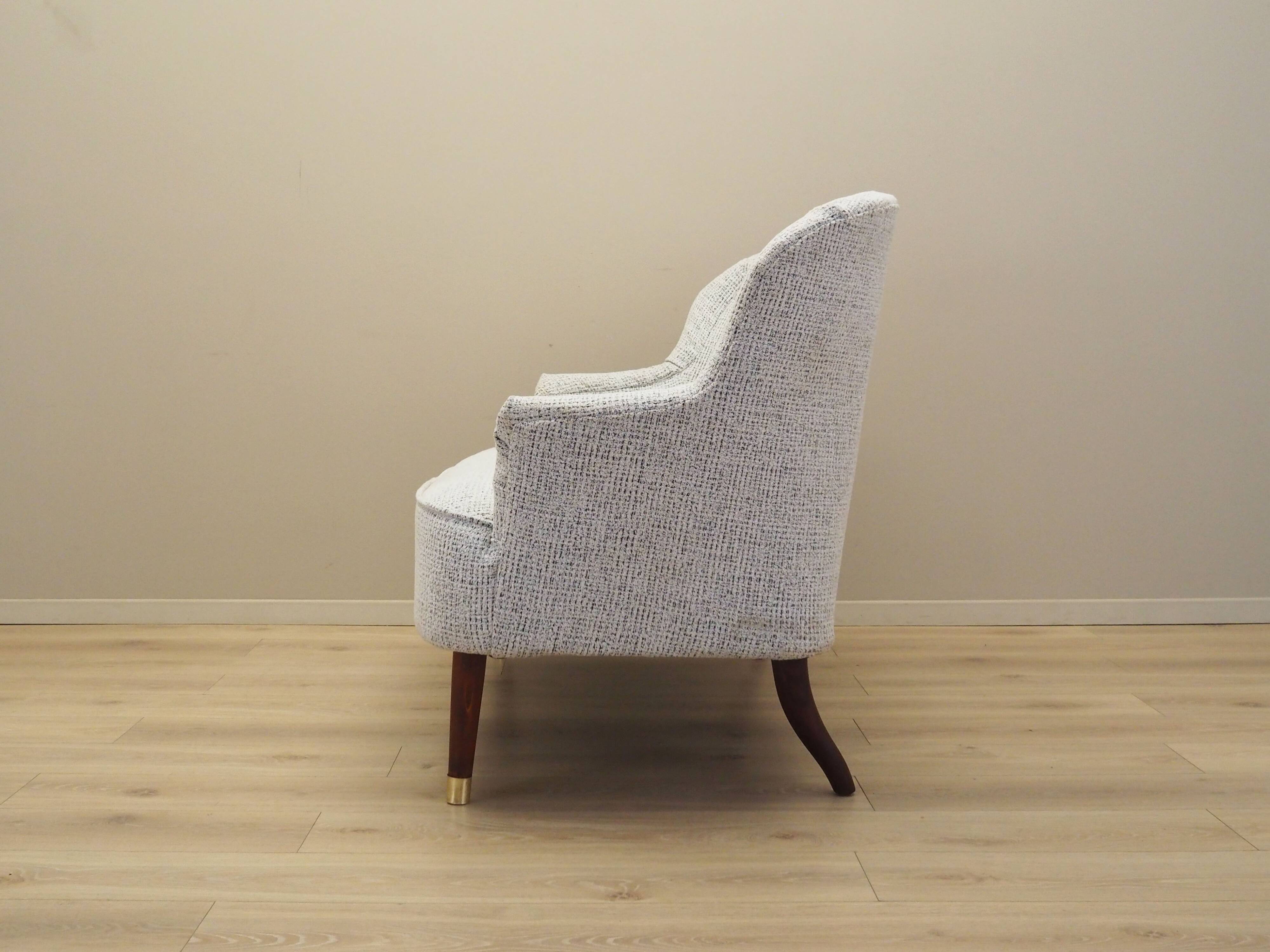 Sofa white melange, Italian design, 1960s, production: Italy