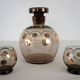 Liqueur service for two gilded crystal art deco Czechoslovakia