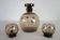 Liqueur service for two gilded crystal art deco Czechoslovakia