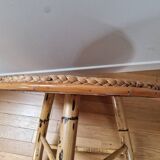 Rattan and rope coffee table