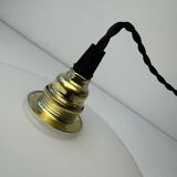 Pair of old ufo pendants in vintage opaline