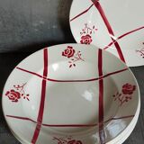 Five plates "grandmother" faience of Badonviller ancient