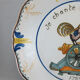 Geo Matel earthenware plate copy of old Nevers model 'I sing for freedom'