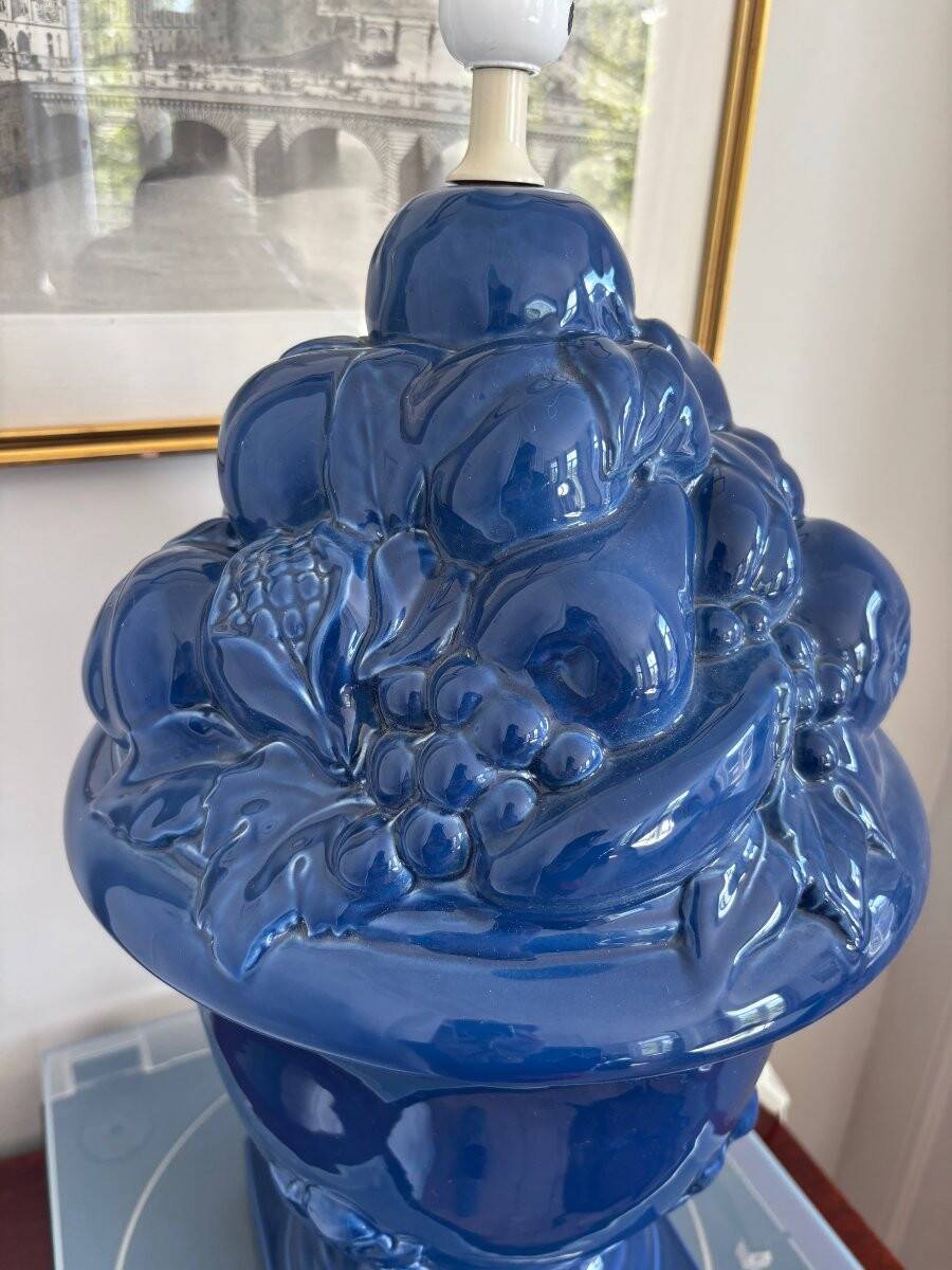 Table lamp - blue ceramic