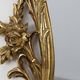 20th Century Ornate metal Louis XVI Wall Mirror with rococo Flourishes, Fra