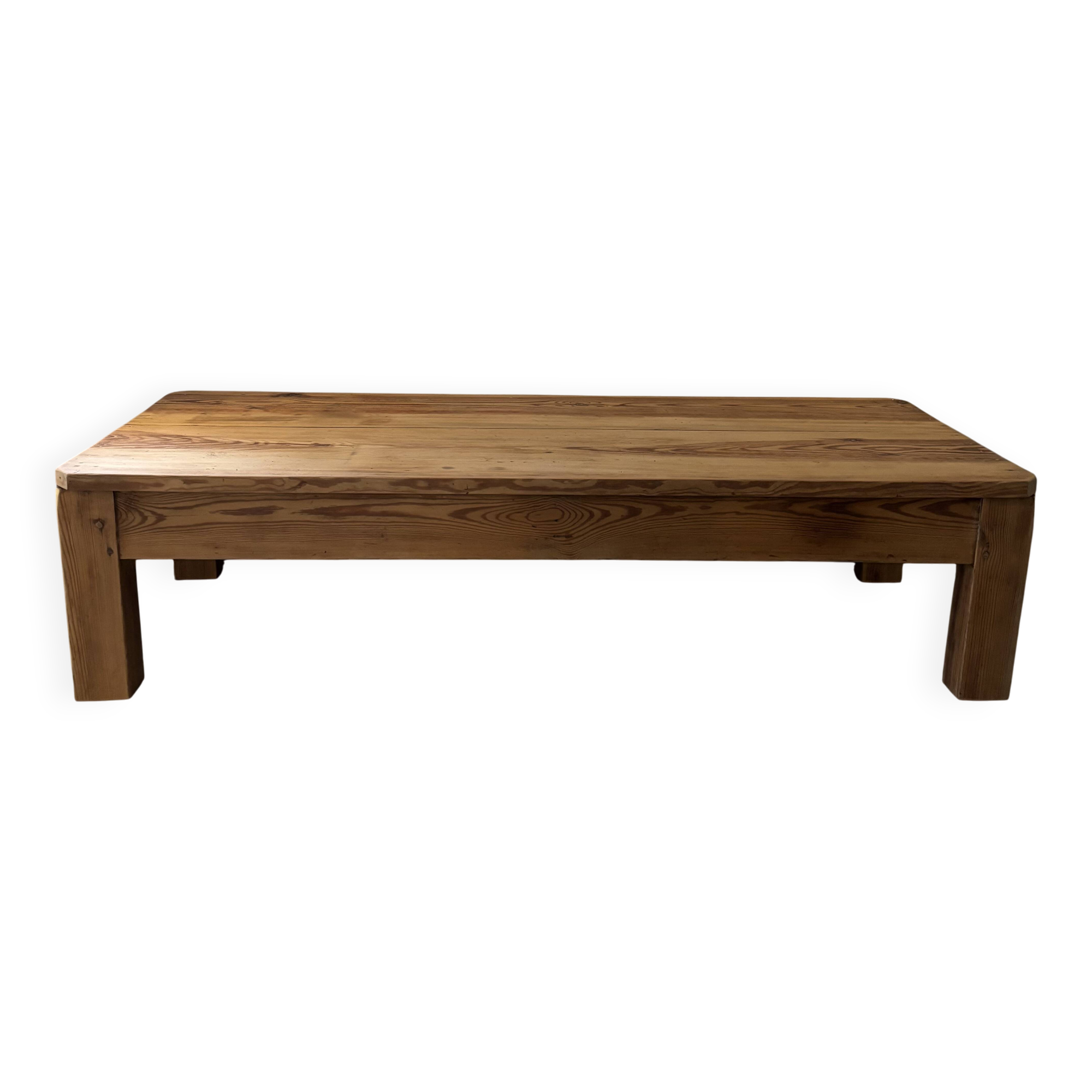 Raw wood coffee table