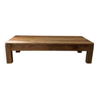Raw wood coffee table