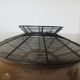Modernist fruit basket, minimalist in black lacquered metal 1960
