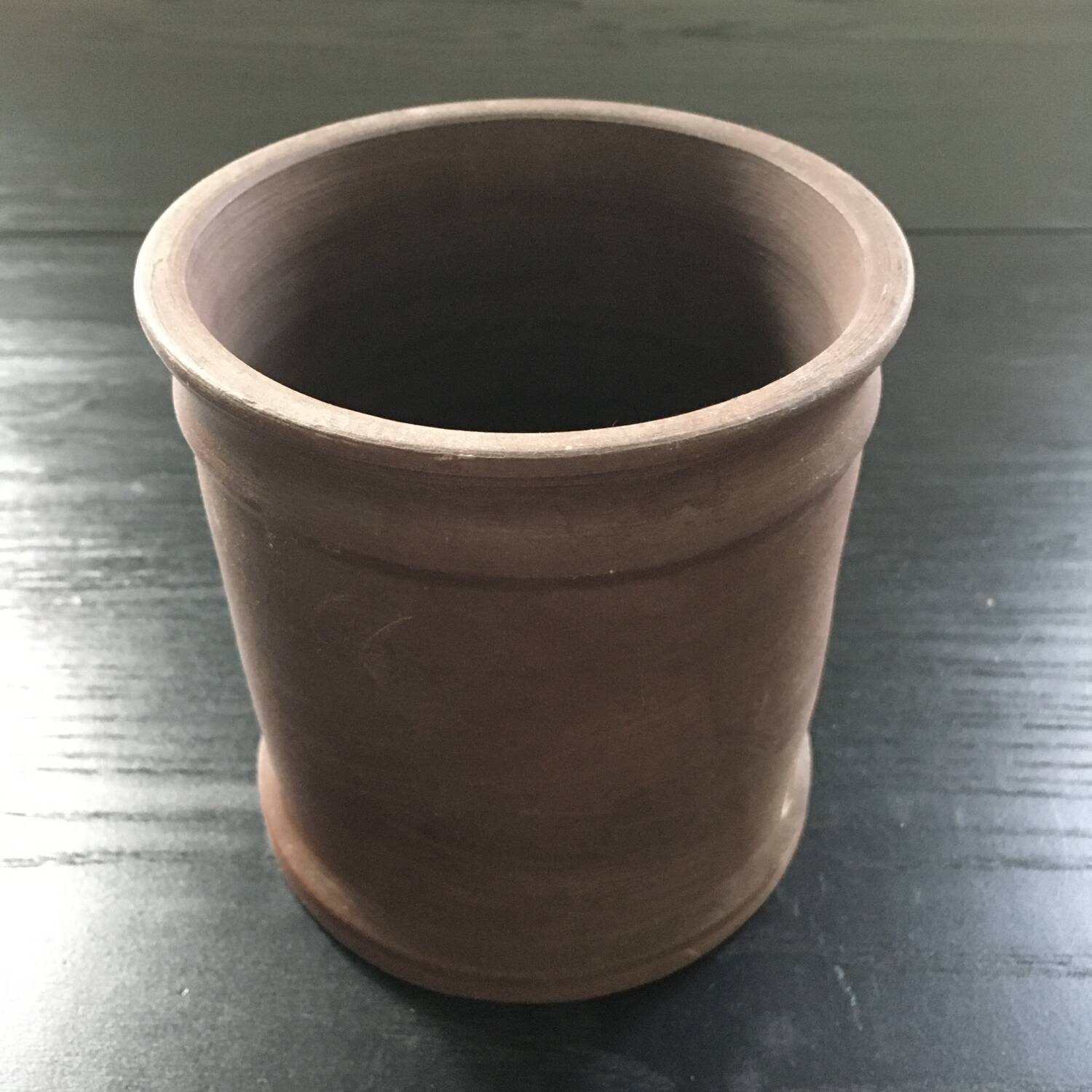 Dark brown flowerpot