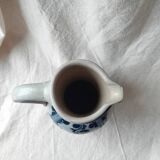 Salt stoneware pitcher with chiseled patterns by M. Schilz