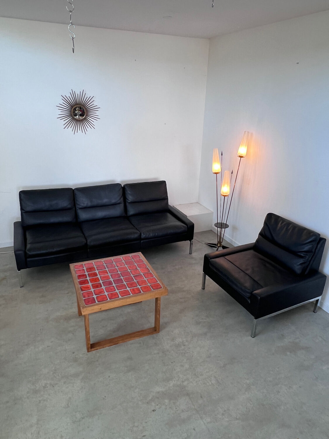 Leather Sofa and Armchair design Hans Peter Piehl for Wilkhahn 60s
